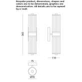 LED wall lamp made of tempered glass for the bathroom Lakeway