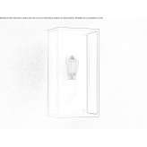 Outdoor LED wall lamp in glass and stainless steel Baciu