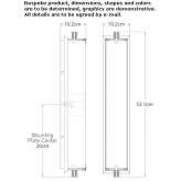 Tall bronze bathroom lamp with white glass Arvore