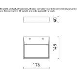 Aluminum LED wall lamp Wolcott