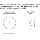 LED wall lamp made of glass Bugai