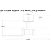 Double bathroom lamp in polished nickel with white glass Golcuk