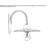 Ceramic wall lamp with a fixed arm Canet