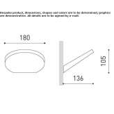 Aluminum LED wall lamp Koberice