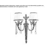 LED wall lamp made of brass and crystal Paide