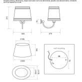 Lampa ścienna z tkaniny Falset