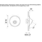 LED spotlight for wall mounting Noiseux