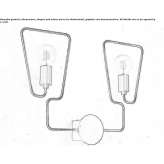 Metalowa lampa ścienna Cubas