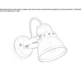 Regulowana stalowa lampa ścienna Velayos