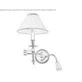 Brown wall lamp with a swing arm Rayville