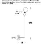 Dimmable steel LED wall lamp Lagrave