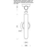 Adjustable LED wall lamp in extruded aluminum Grizzana