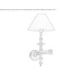 Regulowana lampa ścienna z brązu Labatlan