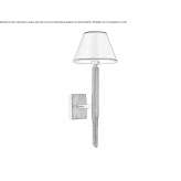 Brown wall lamp with a fixed arm Amavida