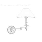 Brown wall lamp with a swing arm Labatlan