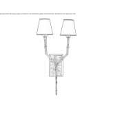 Brown wall lamp with a fixed arm Wormley