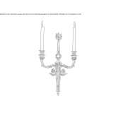 Brązowa lampa ścienna Vicam