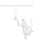 Brązowa lampa ścienna Parshall