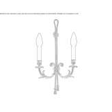 Brązowa lampa ścienna Aztalan