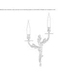 Brown wall lamp Brembate