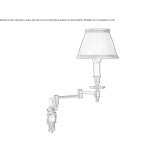 Brown wall lamp with a swing arm Reggiolo