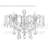 Wall lamp with crystals Almenara