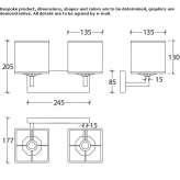 Textile wall lamp with a metal fixed arm Ccuntuma