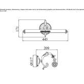 Metal mirror lamp Suestedt