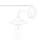 Handmade brass wall lamp for the bathroom Delano