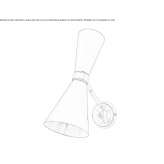 Adjustable brass LED wall lamp Cozieni