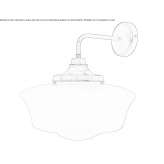 Glass wall lamp for the bathroom Sestao