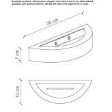 Halogen-ceramic wall lamp Kabala