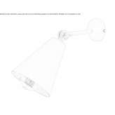 Ręcznie robiona, regulowana mosiężna lampa ścienna Samouco