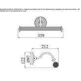 Metalowa lampa lustrzana Ruovesi