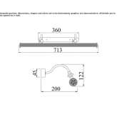 Adjustable metal mirror lamp Lanjaron