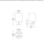 Dimmable textile LED reading lamp Balcesti