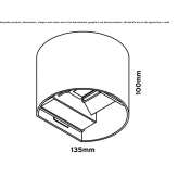 Aluminum wall lamp with dimmable function Schio