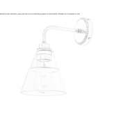 Glass wall lamp for the bathroom Ranco