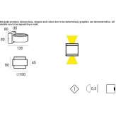 Anodized aluminum wall lamp Mortier