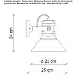 Adjustable ceramic wall lamp Salcia