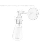 Ręcznie robiona lampa ścienna Trancoso