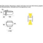 Anodized aluminum wall lamp Mortier