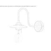 Handmade brass wall lamp for the bathroom Delano