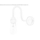 Ręcznie wykonany mosiężny kinkiet do łazienki Ugale