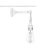 Ręcznie wykonana mosiężna lampa ścienna Marcabal