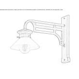 Handmade brass wall lamp Anserma