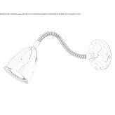 Brass reading lamp with swing arm Erfurt