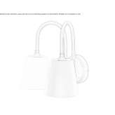 Ręcznie wykonana mosiężna lampa ścienna Carumas