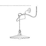 Ceramic plug-in lamp with a fixed arm Randazzo