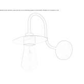 Handmade brass wall lamp for the bathroom Voreppe